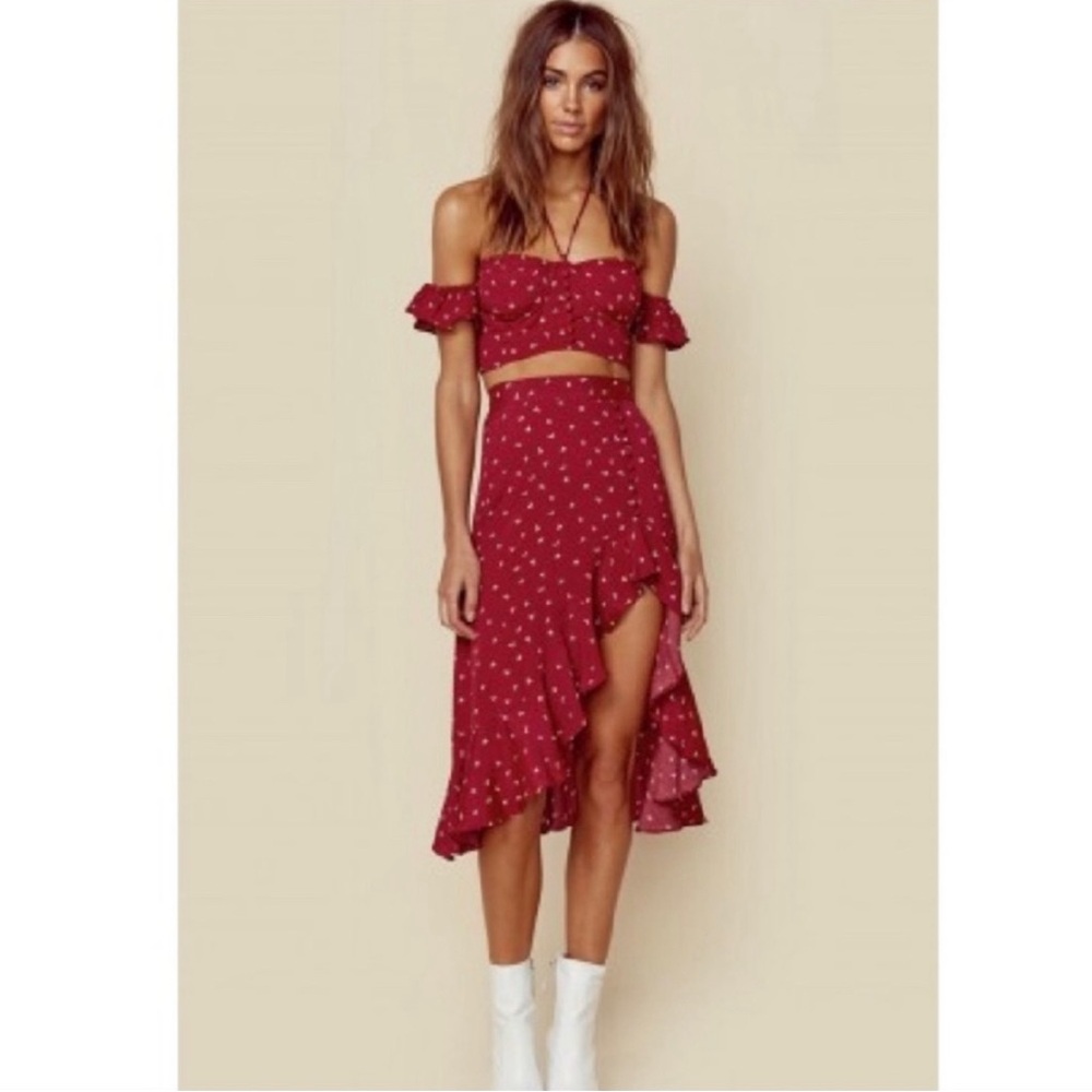 For Love and Lemons x Jaime King La Lana Hearts Skirt